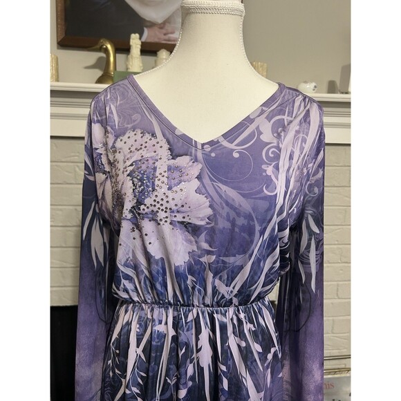 Vtg Y2K Small Fairy Boho Top Women Flair Sleeve Asymmetrical Hippie Whimsical - Picture 2 of 6